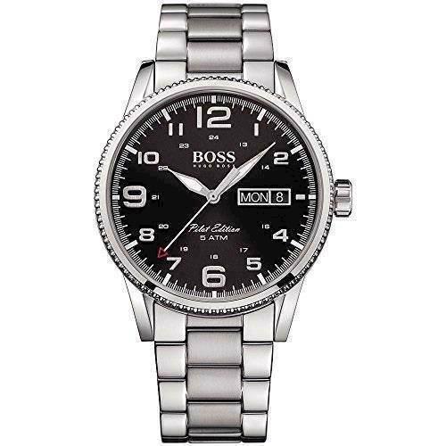 Image of fra Hugo Boss Sølv Pilot Quartz herre ur